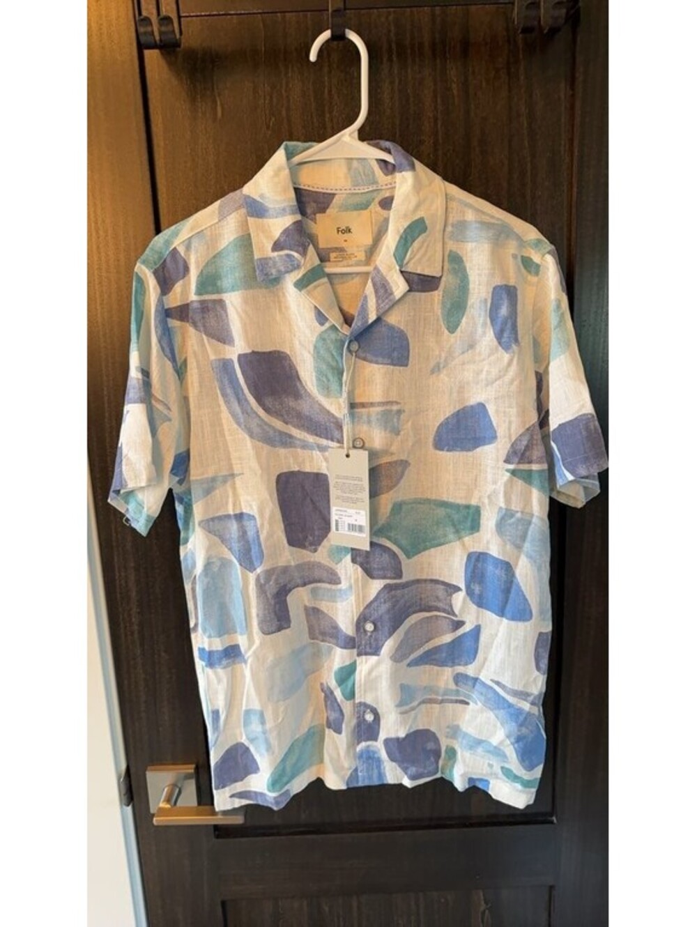 Folk Abstract Print Short Sleeve Shirt